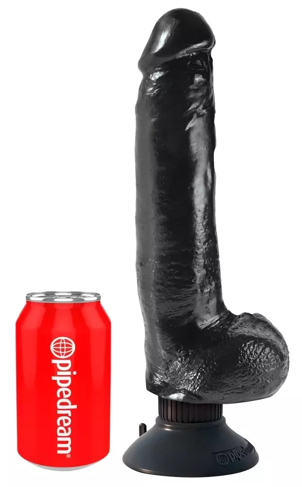 Pipedream King Cock 9 colių lankstus vibruojantis intymus prietaisas su siurbtuku