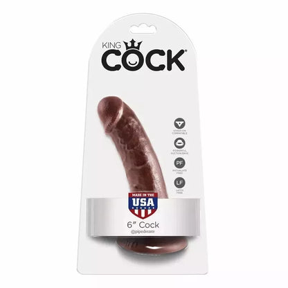 Pipedream King Cock Brown 6" intymus modelis su siurbtuku 15,2 cm