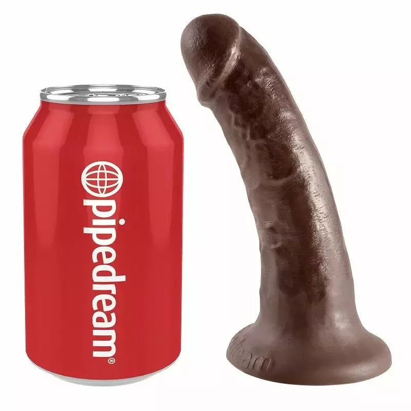 Pipedream King Cock Brown 6" intymus modelis su siurbtuku 15,2 cm