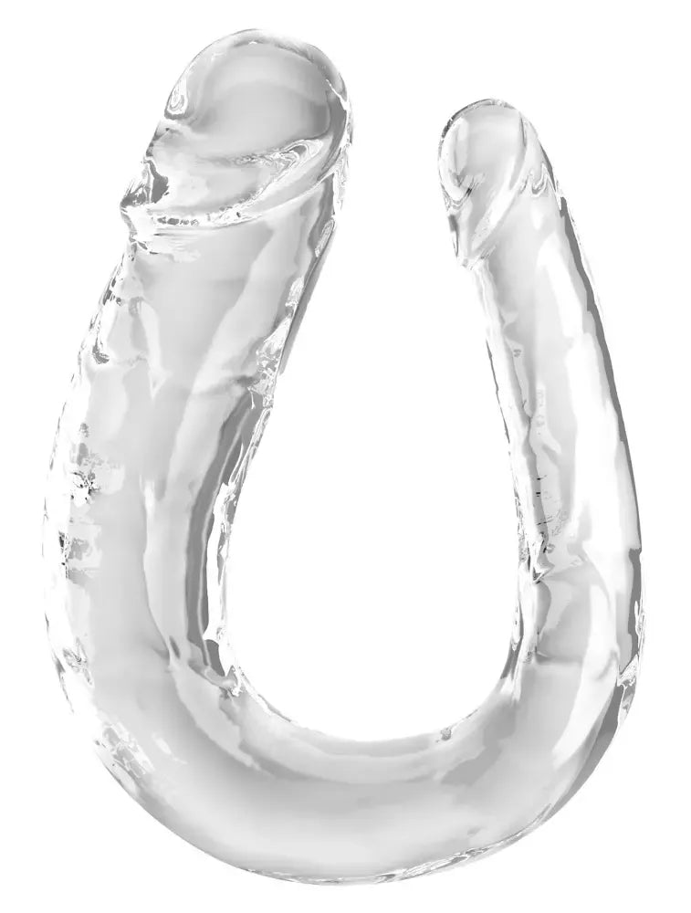 Pipedream King Cock Clear Large Double Trouble, skaidrus, 44 cm