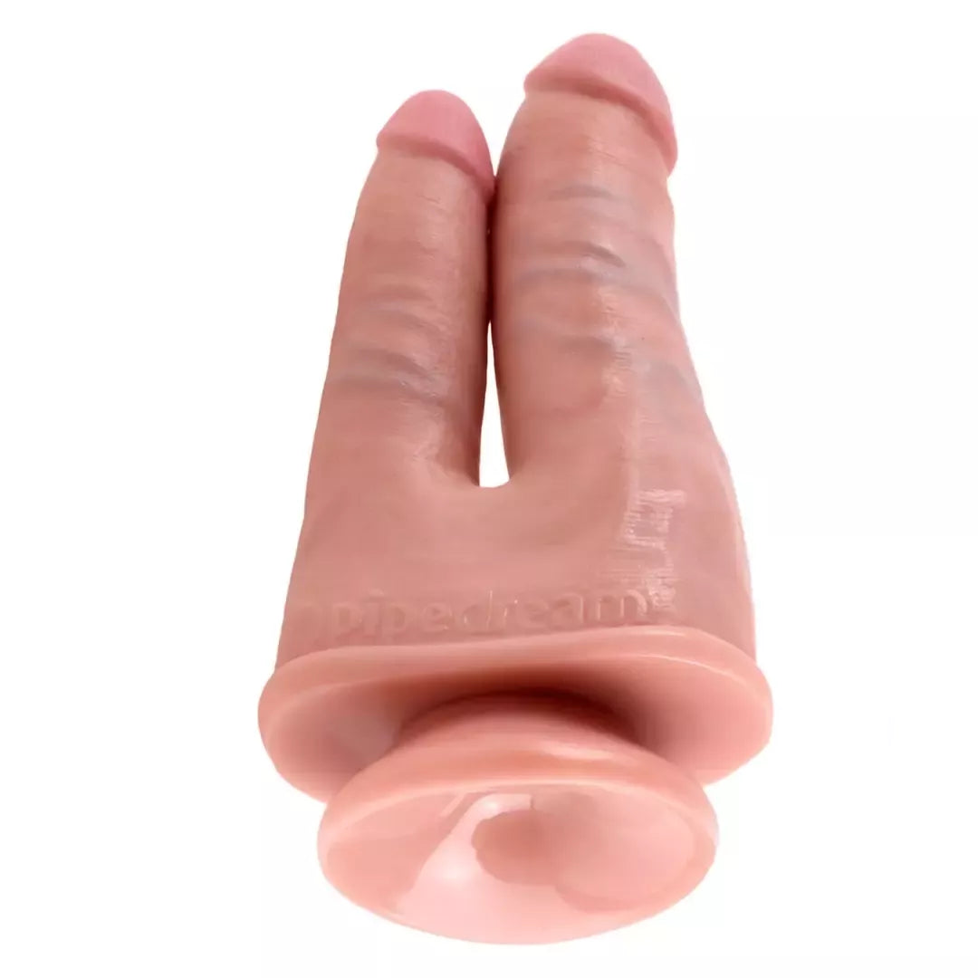 Pipedream King Cock Double Penetrator anatominis modelis, kūno spalvos, 21 cm