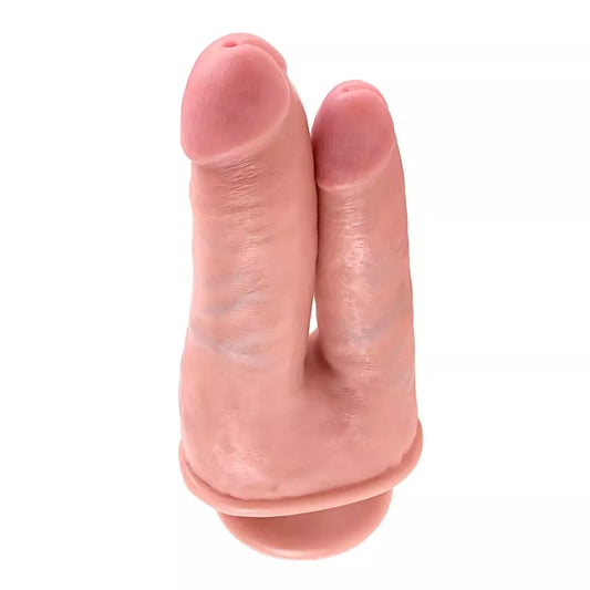 Pipedream King Cock Double Penetrator anatominis modelis, kūno spalvos, 21 cm