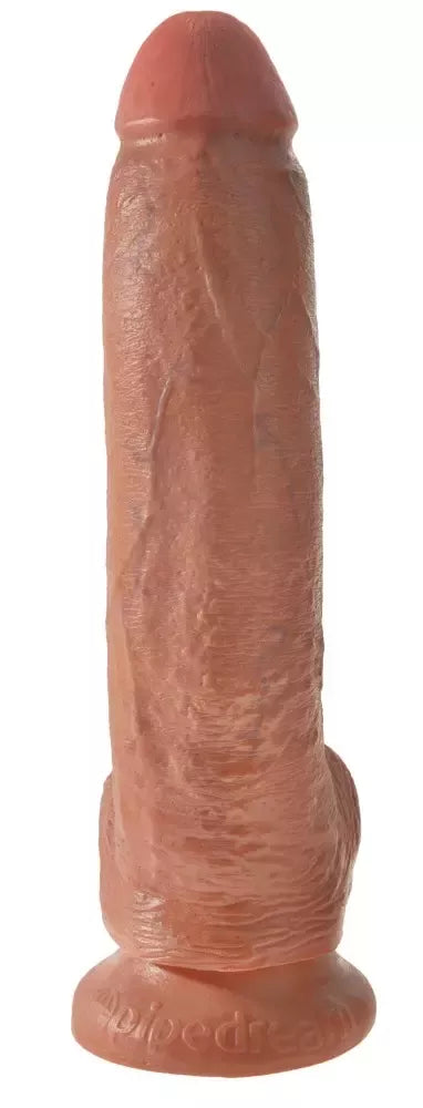 Pipedream King Cock Model 9" Tan – anatominis intymus prietaisas su siurbtuku