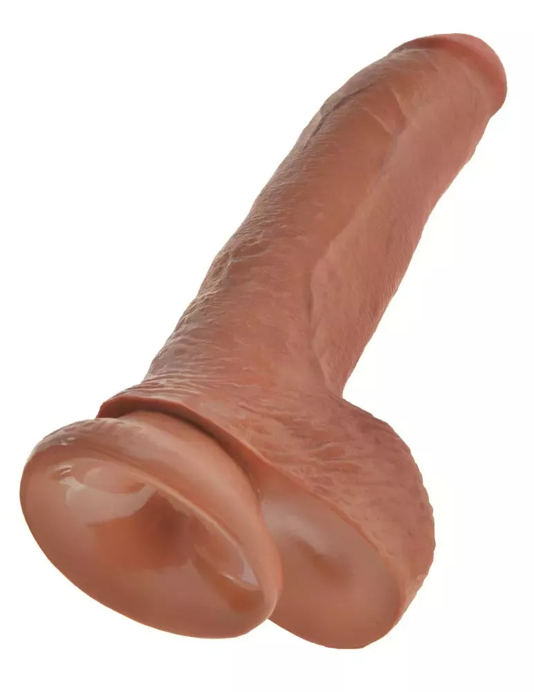 Pipedream King Cock Model 9" Tan – anatominis intymus prietaisas su siurbtuku