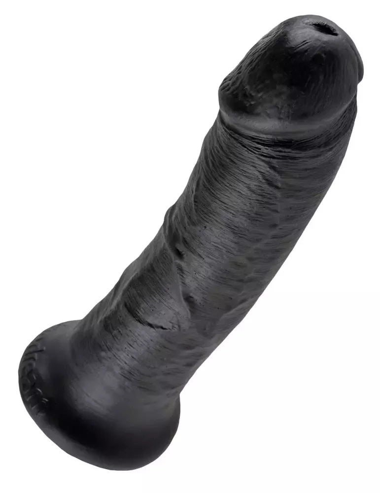 Pipedream King Cock modelis 8" juodas – anatomiškai suformuotas, su siurbtuku