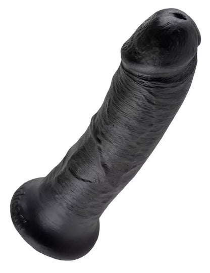 Pipedream King Cock modelis 8" juodas – anatomiškai suformuotas, su siurbtuku