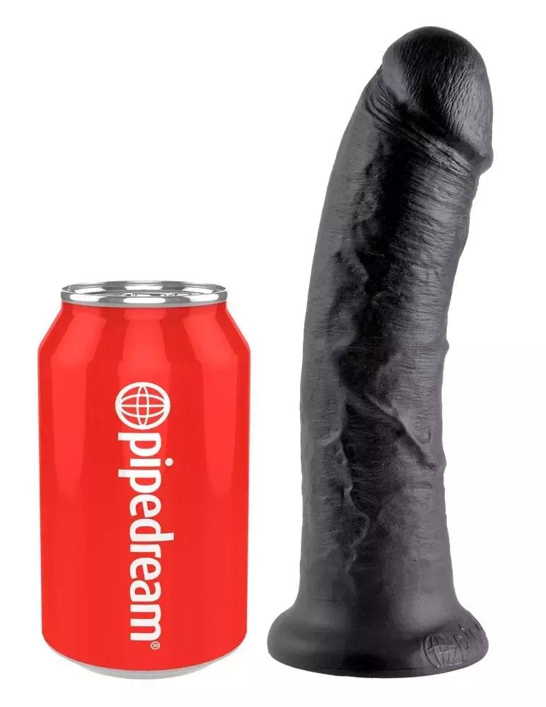 Pipedream King Cock modelis 8" juodas – anatomiškai suformuotas, su siurbtuku