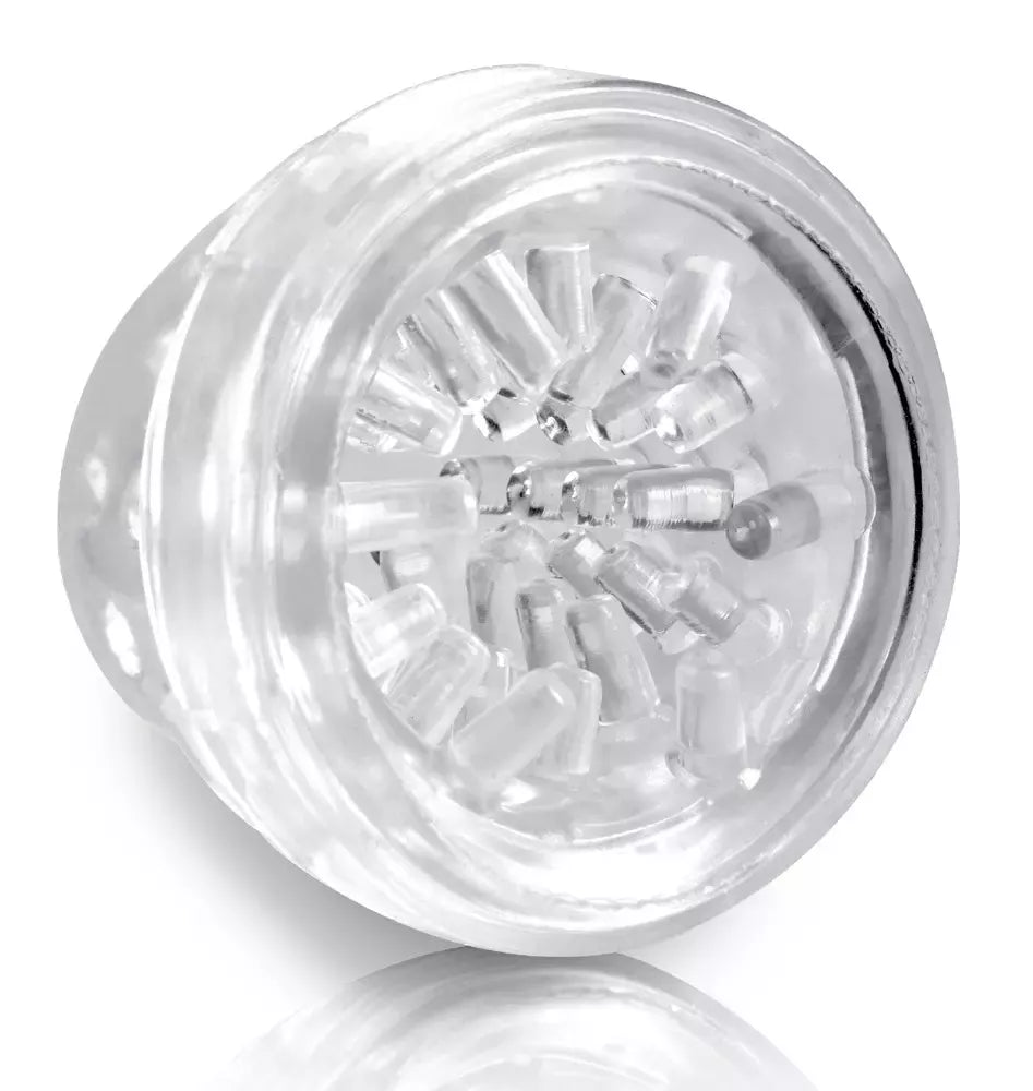 Pipedream Mega-Bator Red/Clear - Automatinis intymus aparatas, 27,9 cm