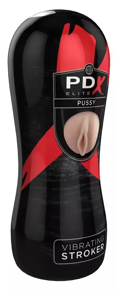 Pipedream PDX Vibrating Intimate Stroker 17,5 cm TPR kūno spalvos