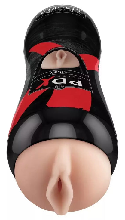 Pipedream PDX Vibrating Intimate Stroker 17,5 cm TPR kūno spalvos