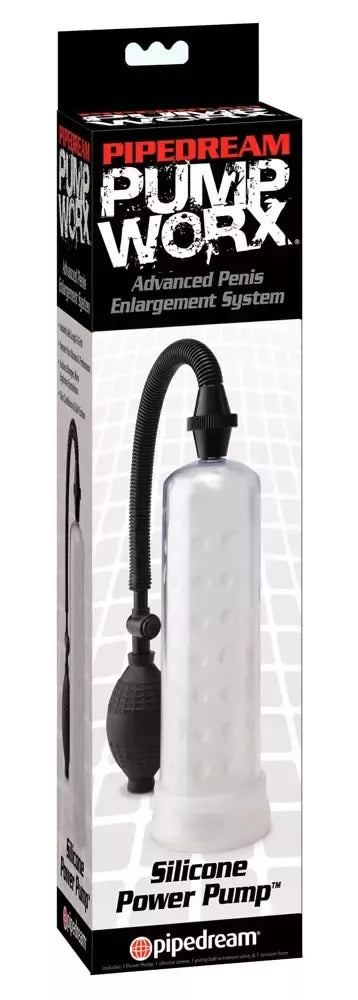 Pipedream Power Pump Silicone System skaidrus, 19,5 cm