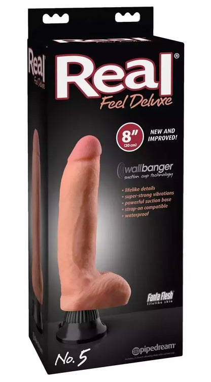 Pipedream Real Feel Deluxe No.5 Light anatominis vibratorius, 20 cm