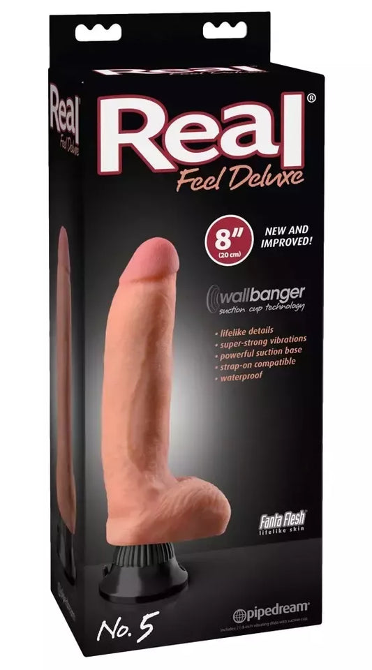 Pipedream Real Feel Deluxe No.5 Light anatominis vibratorius, 20 cm