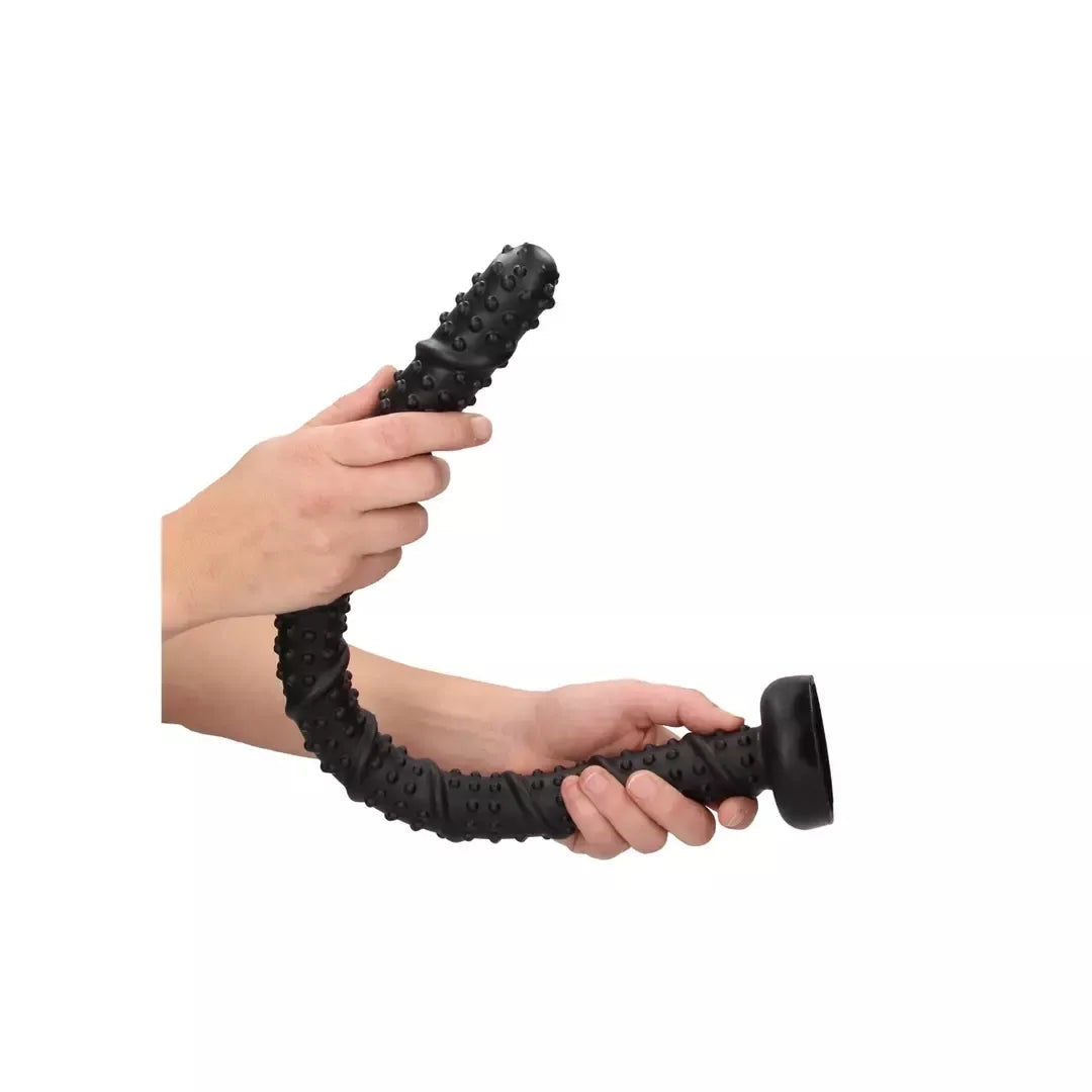 Pipedream Snake Model intymus stimuliatorius 22/55 cm – tekstūruotas juodas paviršius