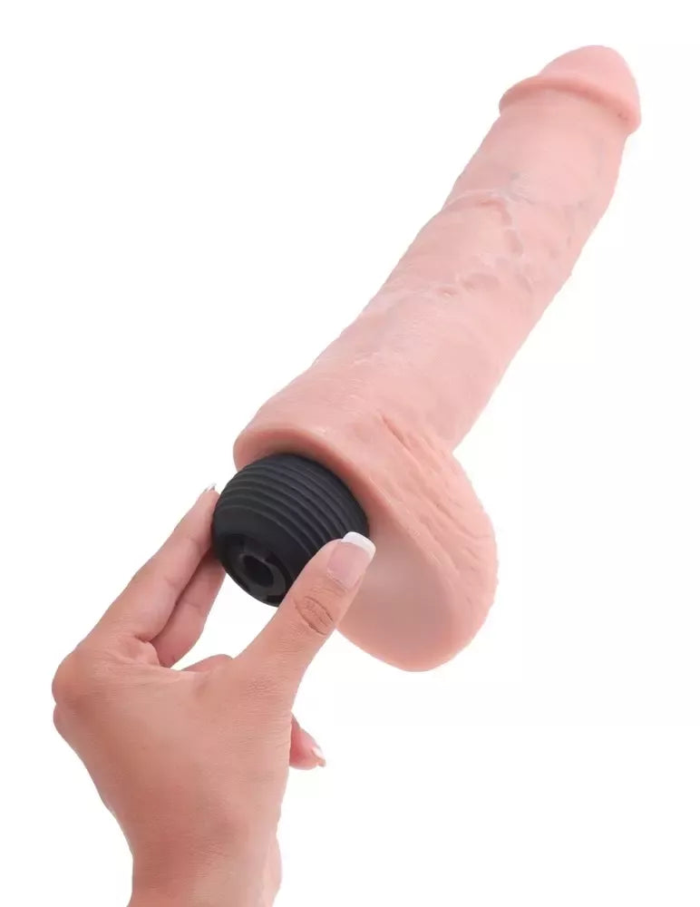 Pipedream Squirting Model 8" su sėklidėmis, pompavimo sistema, PVC/silikonas