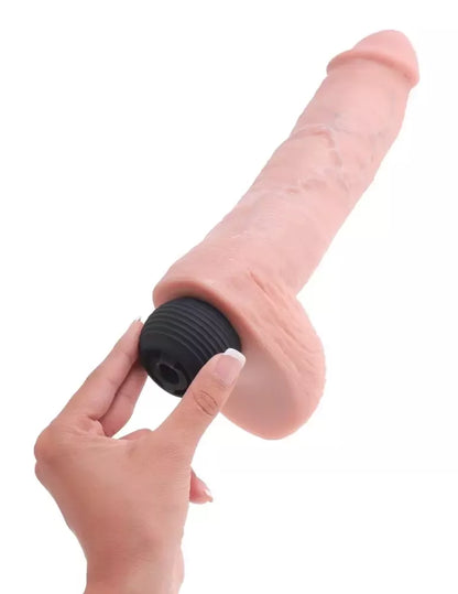 Pipedream Squirting Model 8" su sėklidėmis, pompavimo sistema, PVC/silikonas