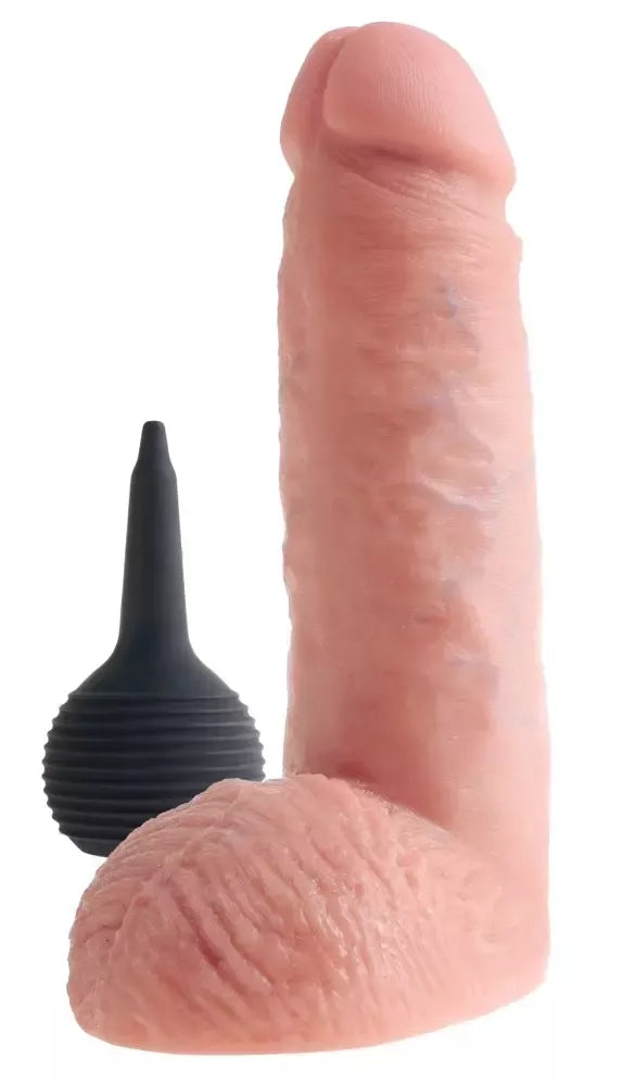 Pipedream Squirting Model 8" su sėklidėmis, pompavimo sistema, PVC/silikonas