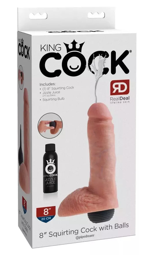Pipedream Squirting Model 8" su sėklidėmis, pompavimo sistema, PVC/silikonas