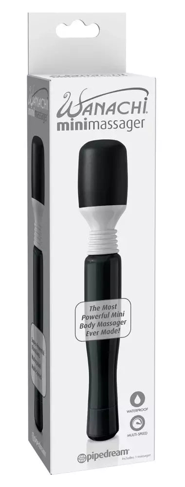 Pipedream Wanachi Mini Massager Black Multi-Speed 21cm kompaktiškas masažuoklis