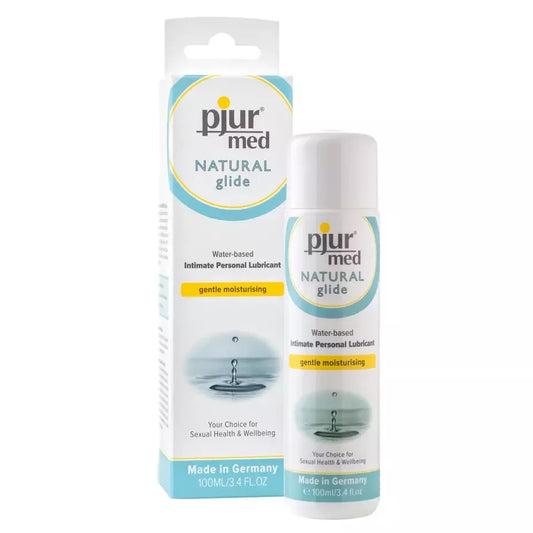 Pjur MED Natural Glide vandens pagrindo lubrikantas 100 ml – priežiūra jautriai odai