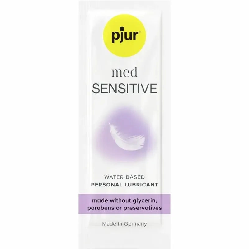Pjur Med Sensitive Glide vandens pagrindo lubrikantas 2 ml – švelni formulė