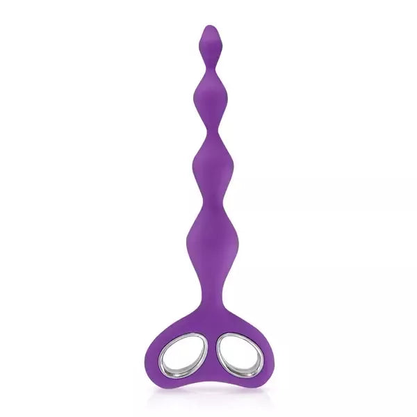 Plaisirs Secrets Anal Chain Purple silikono lankstūs analiniai rutuliukai, 26 cm