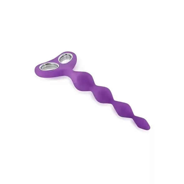 Plaisirs Secrets Anal Chain Purple silikono lankstūs analiniai rutuliukai, 26 cm