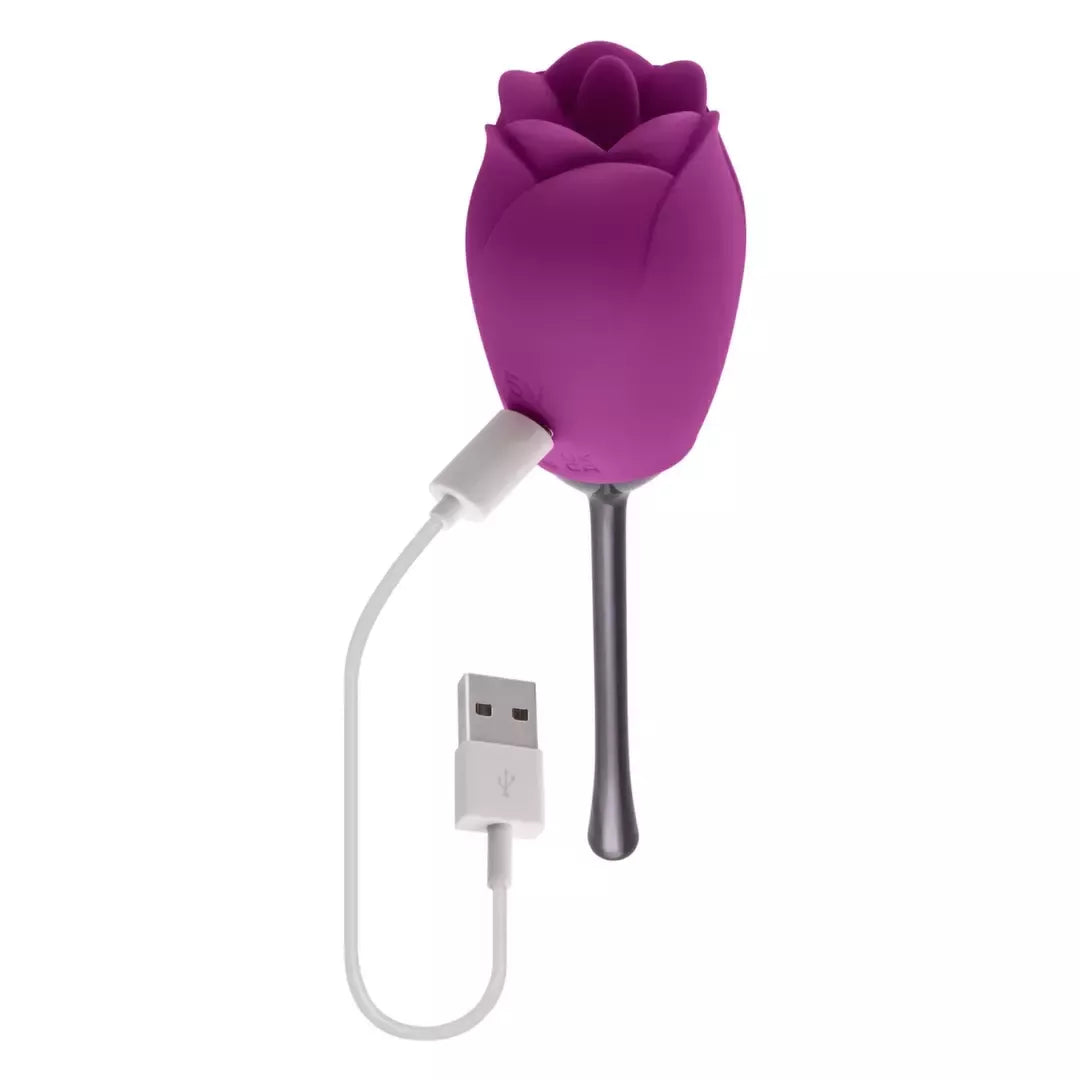 Playboy Pleasure Petal Vibrator Wild Astor – rožės formos silikoninis stimuliatorius
