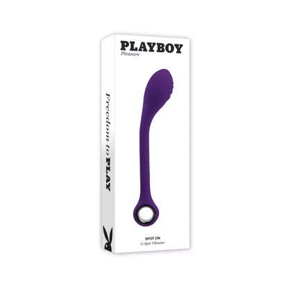 Playboy Pleasure Spot On lankstus vibratorius, Acai, 22,6 cm, silikoninis, USB