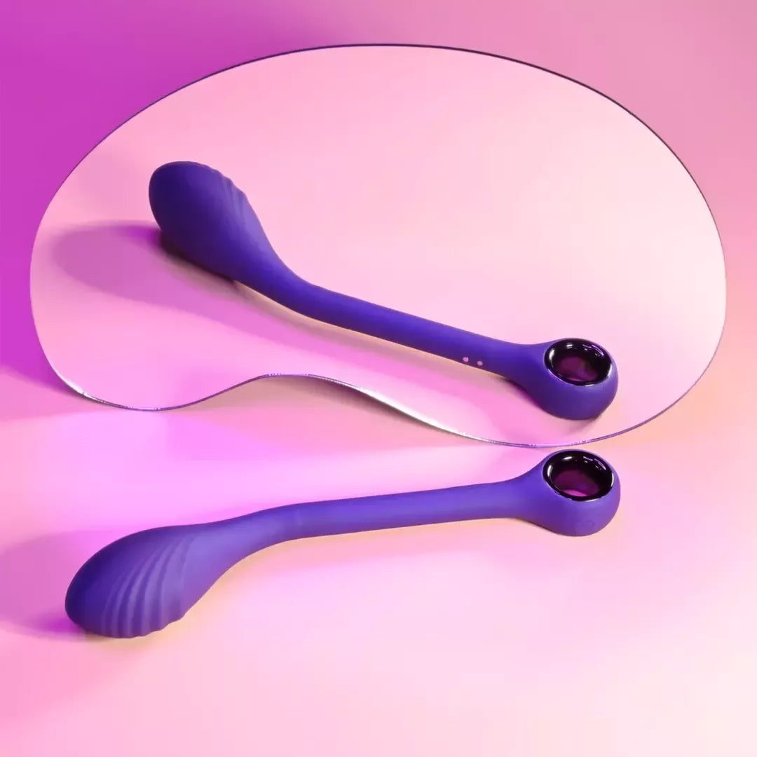 Playboy Pleasure Spot On lankstus vibratorius, Acai, 22,6 cm, silikoninis, USB