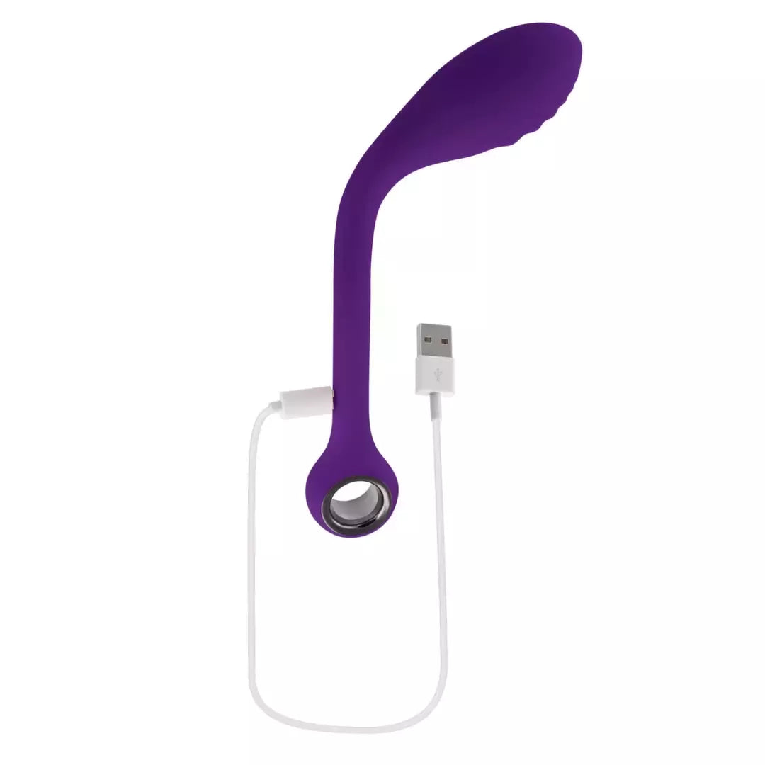 Playboy Pleasure Spot On lankstus vibratorius, Acai, 22,6 cm, silikoninis, USB