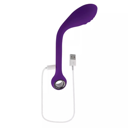 Playboy Pleasure Spot On lankstus vibratorius, Acai, 22,6 cm, silikoninis, USB