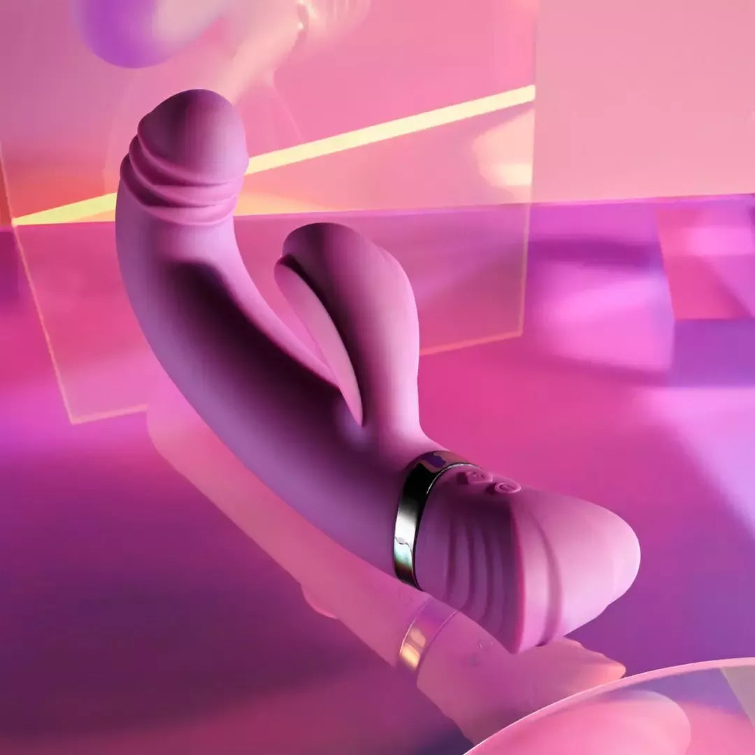 Playboy Pleasure Tap That violetinis vibratorius - 9 greičių lenktas silikoninis modelis