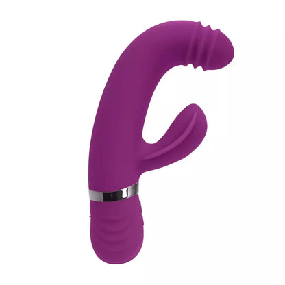 Playboy Pleasure Tap That violetinis vibratorius - 9 greičių lenktas silikoninis modelis