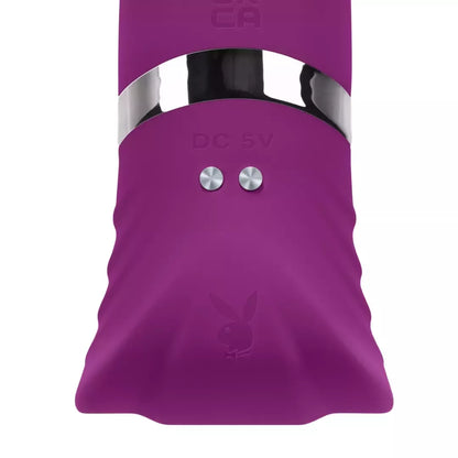 Playboy Pleasure Tap That violetinis vibratorius - 9 greičių lenktas silikoninis modelis