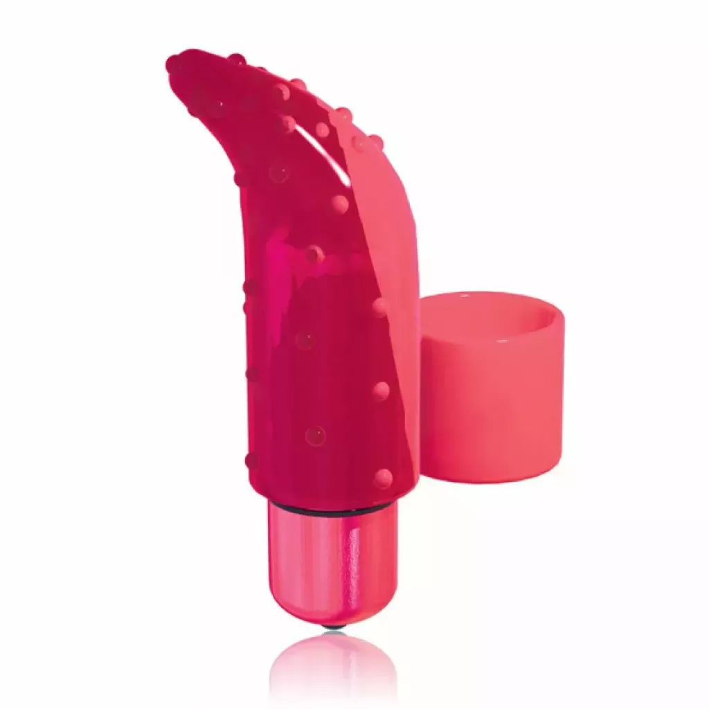 PowerBullet Frisky Finger Pink – kompaktiškas vibruojantis silikoninis intymus prietaisas