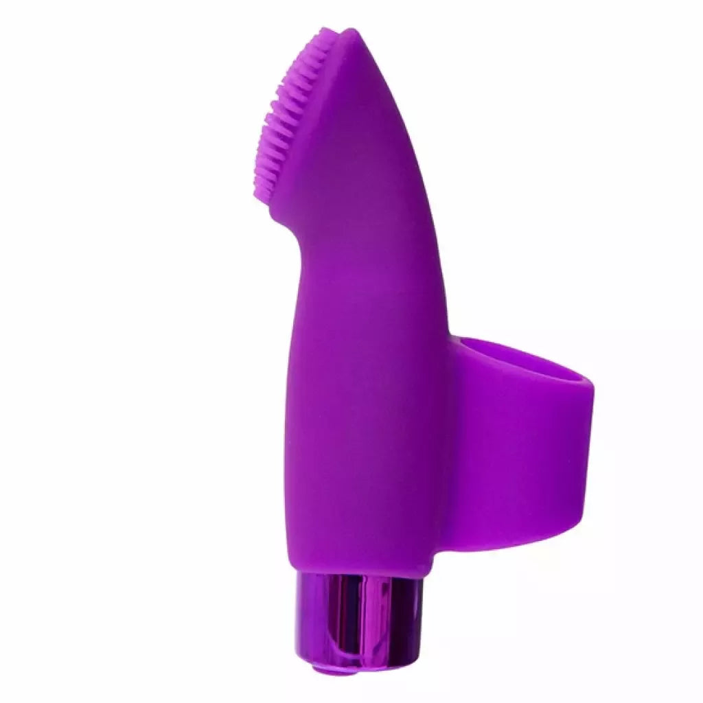 PowerBullet Naughty Nubbies Purple įkraunamas silikoninis piršto masažuoklis
