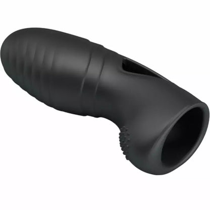 Pretty Love Alan silikoninis piršto vibratorius, juodas – ergonomiškas mini masažuoklis
