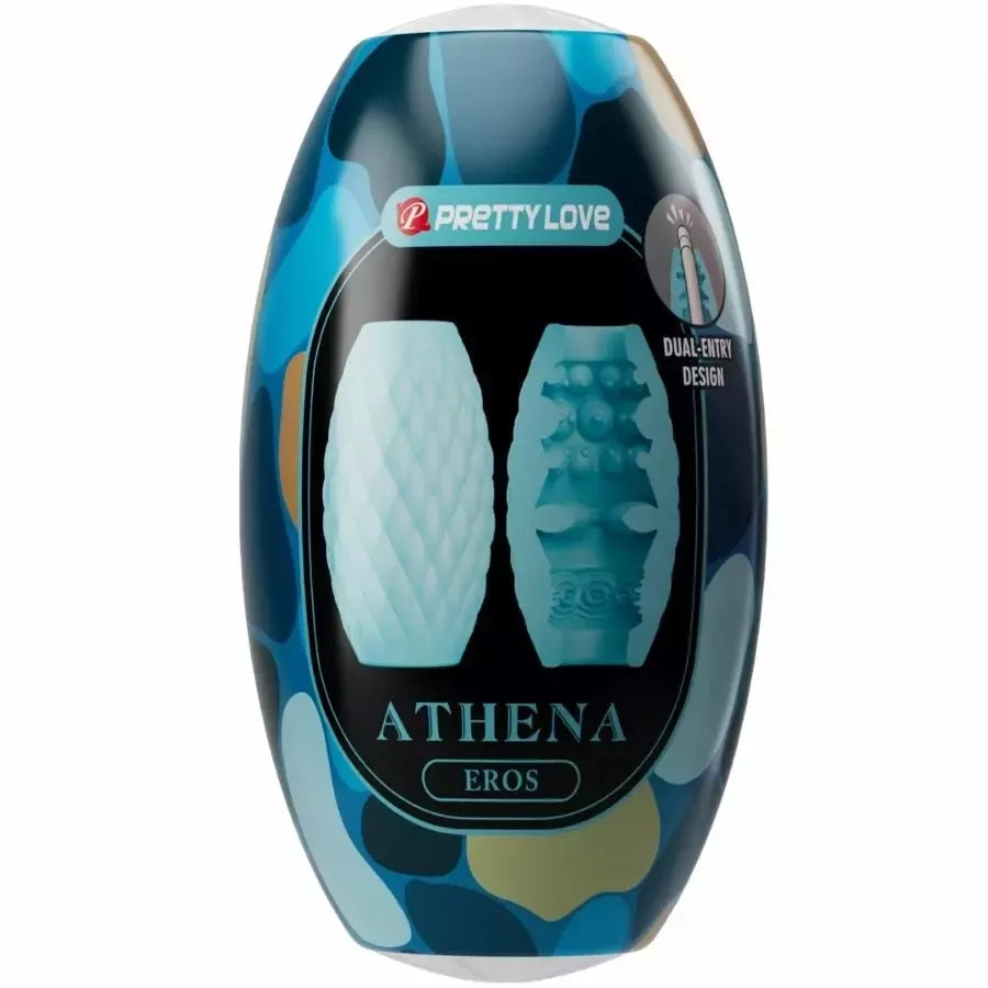 Pretty Love Athena Eros intymus prietaisas iš silikono, dangaus mėlynos spalvos, kompaktiško dizaino