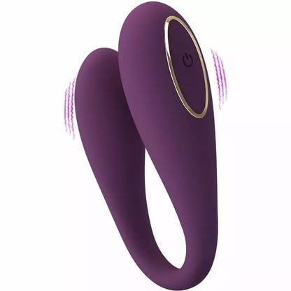 Pretty Love August programėle valdomas dvigubas vibratorius, violetinis, silikoninis, 12 režimų