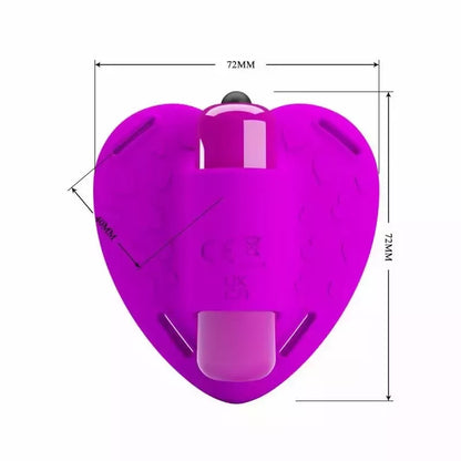 PRETTY LOVE Heartbeat intymus masažuoklis, 10 vibravimo režimų, violetinis, ABS silikonas