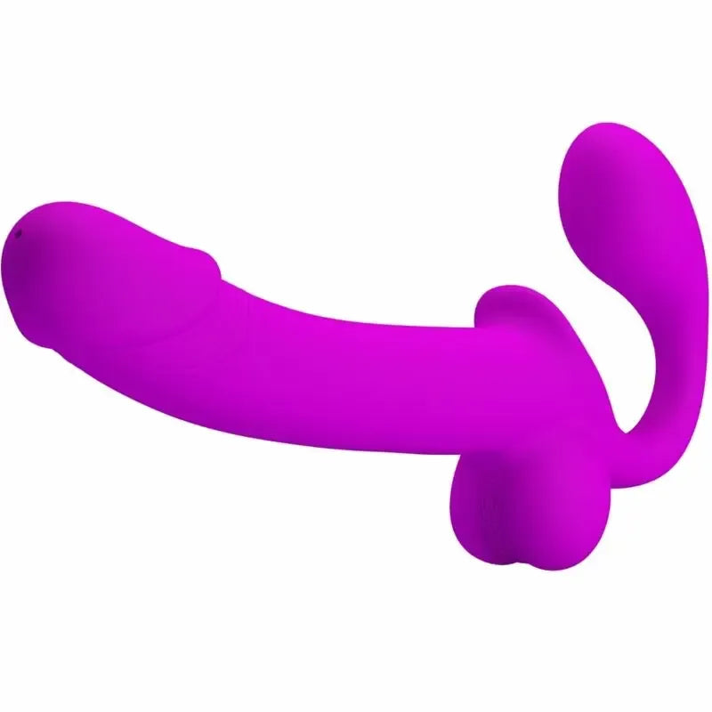 PRETTY LOVE Kelpie dvipusė silikoninė be dirželio sistema, violetinė, 21 cm