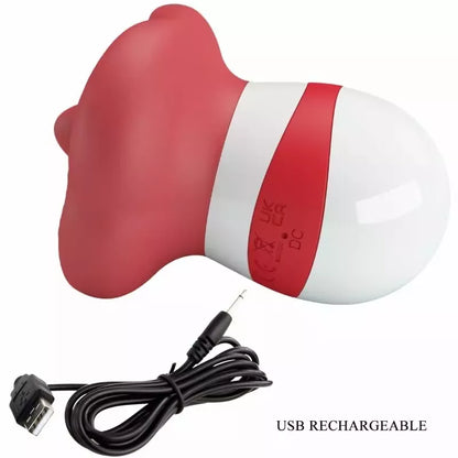 Pretty Love Mina Intimate Tongue Simulator šviesiai raudonas, USB įkraunamas