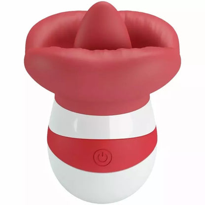 Pretty Love Mina Intimate Tongue Simulator šviesiai raudonas, USB įkraunamas