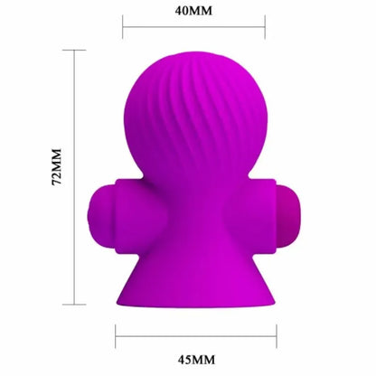 PRETTY LOVE Nipple Stimulators 12M Lilac USB įkraunami silikoniniai spenelių stimuliatoriai