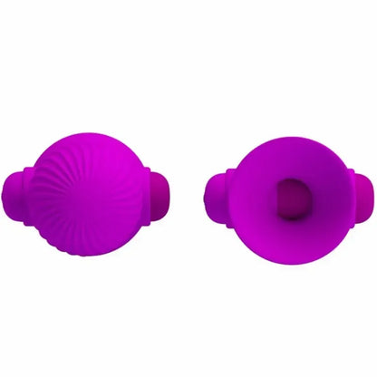 PRETTY LOVE Nipple Stimulators 12M Lilac USB įkraunami silikoniniai spenelių stimuliatoriai