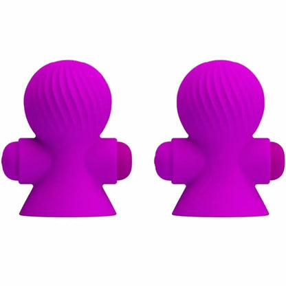 PRETTY LOVE Nipple Stimulators 12M Lilac USB įkraunami silikoniniai spenelių stimuliatoriai
