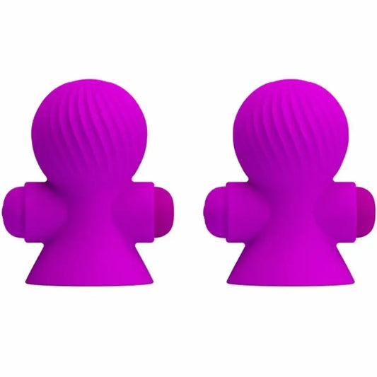 PRETTY LOVE Nipple Stimulators 12M Lilac USB įkraunami silikoniniai spenelių stimuliatoriai
