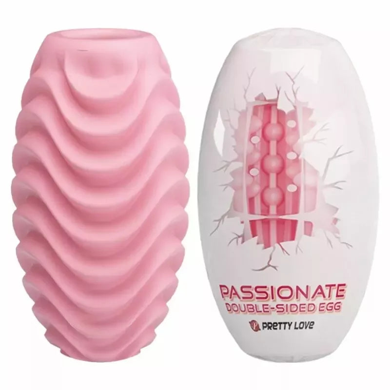 Pretty Love rožinis dvispusis intymus kiaušinis – reversinė tampri TPR mova