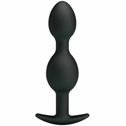 Pretty Love silikoninė analinių karoliukų sistema, 12,5 cm, juoda, su svarmenimis
